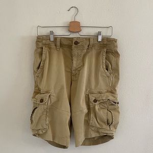 American Eagle Tan Cargo Shorts